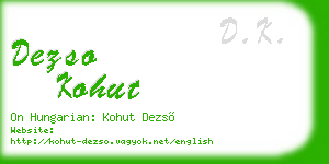 dezso kohut business card